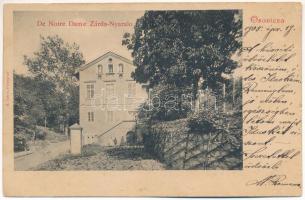 1905 Oravicabánya, Oravica, Oravicza, Oravita; De Notre Dame zárda nyaraló. H. Lenz Fotograf / nunnery, villa (kis szakadás / small tear)