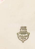 Zsolnay porcelán szentelvíz tartó kézzel festett, jelzett, hibátlan 16 cm