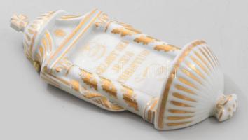 Porcelán szentelvíz tartó kézzel festett, jelzett, hibátlan 18 cm