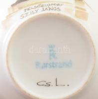 Felsőszopory Szily János Szombathely első püspöke porcelán csésze. Kézzel festett, jelzett, hibátlan