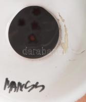 Kerámia borsszóró. Kézzel festett, jelzett, hibátlan 12 cm