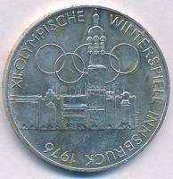 Ausztria 1976. 100Sch Ag &quot;Téli Olimpia Innsbruck&quot; T:AU patina Austria 1976. 100 Schilling &quot;Winter Olympics Innsbruck / Building and Olympic logo&quot; C:AU patina Krause KM#2927