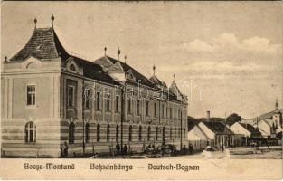Boksánbánya, Románbogsán, Németbogsán, Deutsch-Bogsan, Bocsa Montana; Járásbíróság. Adolf Rosner kiadása / county court (EB)