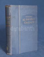 Havas Károly:  Az inkvizíció története. Több kútforrás nyomán. 22 műmelléklettel.  Budapest, (1927). Rozsnyai Károly kiadása (Fővárosi Nyomda Rt.) 504 p. + 22 t. (Brenner Nándor illusztrációi). Első kiadás.  Korabeli sajtóértesülések szerint a Havas (Handelsmann) Károly neve alatt megjelent kötet megjelenését megelőző hónapokban vidéki nagyvárosokban és falvakban intenzív ügynöki kampány zajlott, melynek eredményeképpen a tízezer példányban nyomott kötet első kiadása rendkívül hamar elfogyott. A szenzációs témát Brenner Nándor - némi erotikát sem nélkülöző - festményei kísérik. A kötet utóéletéhez hozzátartozik a kötet plágiumpere, a munka ugyanis Henry Charles Lea (1825-1909) amerikai társadalmi mozgalmár századfordulón megjelent kötetének bővebb kivonatolása, az eredeti szerző nevének érdemi megjelenítése nélkül. (Esti Kurír, 1928. március 28.)  Az első előzéken régi tulajdonosi bejegyzés és szárazbélyegzés.  Aranyozott, enyhén sérült gerincű kiadói egészvászon kötésben, felül színes festésű lapszélekkel. Jó példány.