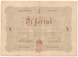 1848. 5Ft "Kossuth bankó" barna nyomat T:F Adamo G109A