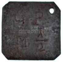 Győr ~1800. Győri Püspöki Uradalom kézi robotbárcája fél napi munka után (32x33mm) T:XF,VF korrózió
...