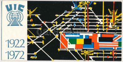 1972 Nemzetközi Vasútegylet (UIC) jubileumi ünnepség meghívó