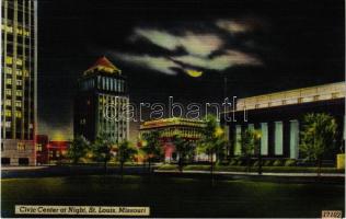 Saint Louis (Missouri), Civic Center at night