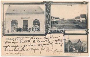 1902 Facset, Facsád, Faget; Újtelep, Klein Dávid áruháza, Winkler Testvérek üzlete. Edgar Schmidt kiadása / new colony, shops. Art Nouveau (EK)