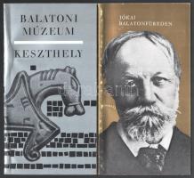 4 db Veszprém Megyei Múzeumok Igazgatósága által kiadott füzet: Lipták Gábor: Jókai Balatonfüreden. + Balatoni Múzeum - Keszthely. Vezető a keszthelyi Balatoni Múzeum természettudományi, régészeti, történeti, néprajzi és fürdőtörténeti állandó kiállításához. + Bodrogi Tibor: Afrika és Óceánia művészete. + Lipták Gábor: A két Kisfaludy. Kiadói papírkötés.