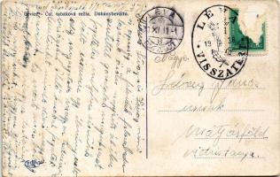 1938 Léva, Levice; Dohánybeváltó / Csl. tabáková rezia / tobacco factory + "1938 Léva visszatér...