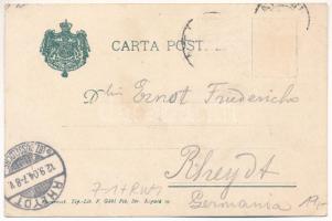 1904 Comanesti, Kománfalva (Moldva, Bacau); Ferestreul Sylvia a Societatei Anonime, fosta P. & C...