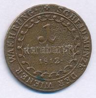 1812G 1kr Cu "I. Ferenc" T:F