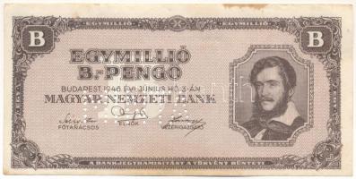 1946. 1.000.000BP hamis "MINTA" perforációval T:VF fo.