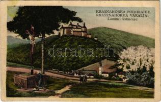 Krasznahorkaváralja, Krásnohorské Podhradie; Krasznahorka vára. Lammel festménye / Hrad Krásna Horka / castle (EK)