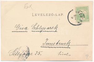 Medgyes, Mediasch, Medias; Marktplatz mit dem Einblick in die Roth- und Gräfengasse / Piactér. G. A....