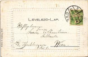 1904 Arad, Thököly tér, templom, piac. Kubina B. kiadása / square, church, market (EK)