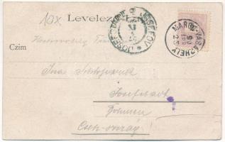 1899 (Vorläufer) Marosvásárhely, Targu Mures; Fő tér, piac, üzletek, takarékpénztár. Reichardsperg J...