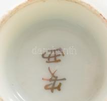 cca 1940-1944, Japán, Katonai szakés csésze. Császári Gárda Szállítóegység, Yasunishi tulajdonosi me...