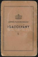 1948 Bp., fényképes személyazonossági igazolvány, kissé viseltes