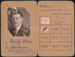 1948 Bp., fényképes személyazonossági igazolvány, kissé viseltes