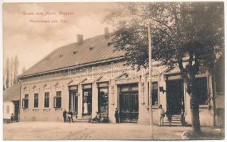 1911 Boksánbánya, Románbogsán, Németbogsán, Deutsch-Bogsan, Bocsa Montana; Warenhaus Joh. Vuc. Fotogr. Carl Szabonáry / Joh. Vuc üzlete / shop of Joh. Vuc (EK)