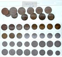 Csehszlovákia 44db-os fém érmetétel T:AU-F Czechoslovakia 44pcs of mixed metal coin lot C:AU-F