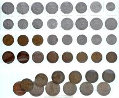 Csehszlovákia 44db-os fém érmetétel T:AU-F
Czechoslovakia 44pcs of mixed metal coin lot C:AU-F