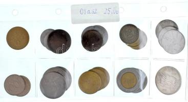 Olaszország 25db-os érmetétel, közte 1961. 500L Ag "Olasz egység centenáriuma" T:AU-F
Ita...