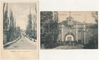 Komárom, Komárnó; 8 db régi képeslap vegyes minőségben / 8 pre-1945 postcards in mixed quality