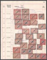 Bécs 1921 Értékpapír forgalmi napló lapja 271K értékű értékpapír forgalmi adóbélyeggel