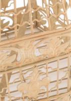 Vintage fém kalitka, kopott, m: 33 cm