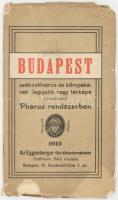 1912 Budapest székesfőváros és környékének legújabb nagy térképe házszámokkal Pharus rendszerben, 95...