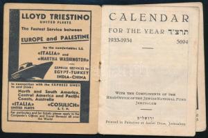 1933 More land for more people - naptár, széteső állapotban
