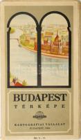 1959 Budapest térképe, nagyméretű térkép utcajegyzékkel, Bp., Kartográfiai Vállalat (Offset-ny.), kis szakadásokkal, 116x81,5 cm