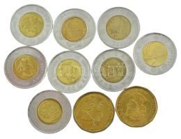 Kanada 1999-2017. 2$ (8xklf) + 2012-2017. 1$ (2xklf) mindegyik forgalmi emlékkiadás T:AU-VF
Canada ...