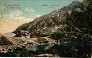 Tátra, Magas-Tátra, Vysoké Tatry; Halas-tó. Aleksander Radimir, Cattaro kiadása / Fisch See / lake (ázott / wet damage)