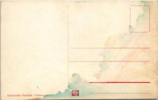 Tátra, Magas-Tátra, Vysoké Tatry; Halas-tó. Aleksander Radimir, Cattaro kiadása / Fisch See / lake (...