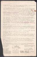 1936 Palesztinai Híradó - Anglia lépéseket tesz a spanyol ügyben és egyéb hírek, gépelt irat