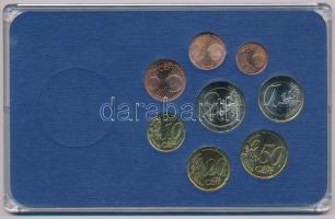 Ausztria 2017-2018. 1c-2E (8xklf) forgalmi összeállítás kissé sérült műanyag tokban, benne 2018. 2E ...