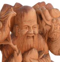 Keleti keményfa faragás, jelzés nélkül, m: 22 cm