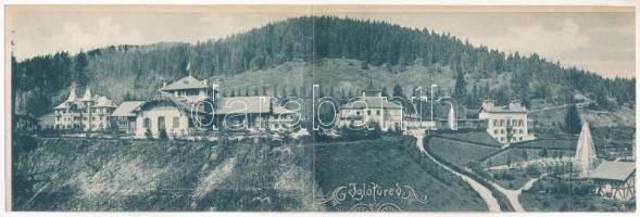 1900 Iglófüred, Spisská Nová Ves Kupele, Novovesské Kúpele; 2-részes kihajtható panorámalap / 2-tiled folding panoramacard