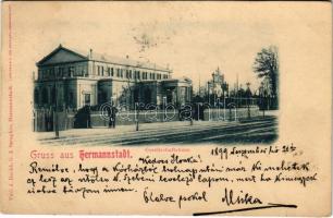 1899 (Vorläufer) Nagyszeben, Hermannstadt, Sibiu; Gesellschaftshaus / Társaságház, étterem / community center, restaurant (vágott / cut)