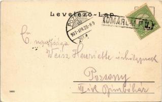 1907 Budapest VII. Keleti indóház, pályaudvar, vasútállomás, Baross szobor (EK)