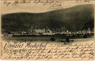 1904 Modor, Modra; floral. Wagner J. kiadása (kis szakadás / small tear)