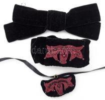 Régi gyöngyös, flitteres báli mellény + nyaklánc + karkötő