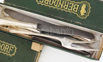 6 db Berndorf alpakka villa + 6 db kés, +1 db húsvilla, két eredeti dobozban