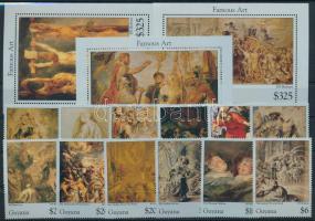 Rubens festmények sor + blokksor, Rubens paintings set + block set