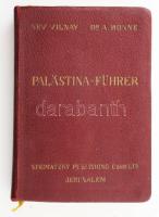 Zev Vilnay - Dr. A. Bonne: Steimatzky's Palästina-Führer. Jerusalem, 1935, Steimatzky Publishing Comp. Ltd., 8 sztl. lev.+ CLXXVI+(2)+451 p. + 1 melléklet (Palestine Railways Time Table, vasúti menetrend térképpel). Német nyelven. Kiadói egészvászon-kötés, a lapok egy része (1-60. old.) részben elvált a fűzéstől