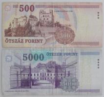 2010. 5000Ft "BB" + 2013. 500Ft "EA" T:F